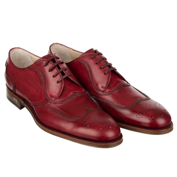 Dolce & Gabbana - SARTORIA Derby Shoes ROMA with Good Year Sole Red 42 US 9 - Picture 1 of 5